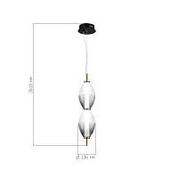 Светильник подвесной LED Ice SL6130.403.15 ST-Luce белый серый на 1 лампу, основание чёрное в стиле современный 