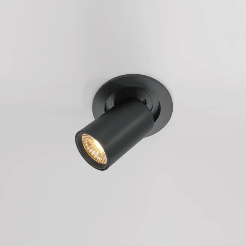 Светильник точечный LED Hidden DL045-01-10W3K-B Maytoni чёрный 1 лампа, основание чёрное в стиле хай-тек современный  фото 3