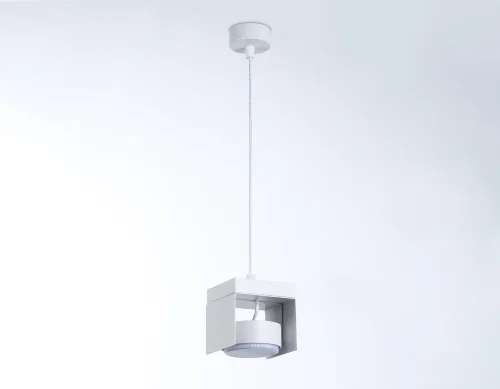 Светильник подвесной TN70852 Ambrella light белый 1 лампа, основание белое в стиле хай-тек современный  фото 2