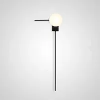 Бра Linge 178016-26 ImperiumLoft белый 1 лампа, основание чёрное в стиле модерн молекула шар