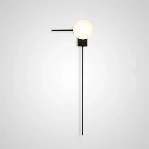 Бра Linge 178016-26 ImperiumLoft белый на 1 лампа, основание чёрное в стиле современный молекула шар