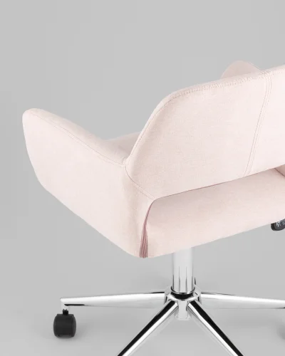 Стул офисный ROSS, рогожка, светло-розовый УТ000039439 Stool Group, розовый/рогожка, ножки/металл/хром, размеры - *840**** фото 6