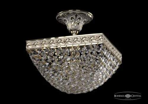 Светильник потолочный 19322/20IV GW Bohemia Ivele Crystal прозрачный 2 лампы, основание золотое в стиле классический sp