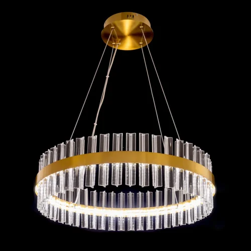 Люстра подвесная LED с пультом Рианна CL337063 Citilux прозрачная на 1 лампа, основание бронзовое в стиле современный с пультом фото 3