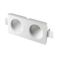 Светильник точечный Cail 371014 Novotech белый на 2 лампы, основание белое в стиле минимализм прямоугольный для затирки