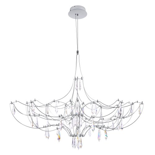 Люстра подвесная ЛЕД Мира / Mira 10589/900 Silver Asfour LOFT IT прозрачная на 1 лампу, основание серебряное в стиле арт-деко капли Люстра подвесная ЛЕД Мира / Mira 10589/900 Silver Asfour LOFT IT прозрачная на 1 лампу, основание серебряное в стиле арт-деко капли