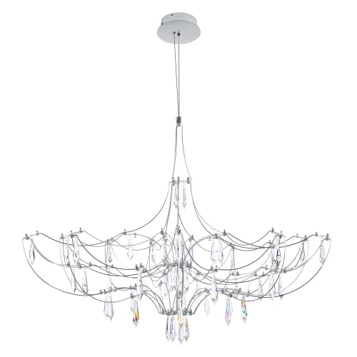 Люстра подвесная ЛЕД Мира / Mira 10589/900 Silver Asfour LOFT IT прозрачная на 1 лампу, основание серебряное в стиле арт-деко капли Люстра подвесная ЛЕД Мира / Mira 10589/900 Silver Asfour LOFT IT прозрачная на 1 лампу, основание серебряное в стиле арт-деко капли