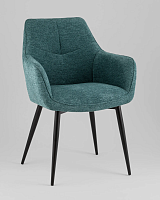 Стул обеденный Lynet, голубой УТ000039283 Stool Group, голубой/рогожка, ножки/металл/чёрный, размеры - *****