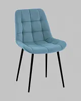 Стул Флекс N велюр пыльно-голубой УТ000041299 Stool Group, голубой/велюр, ножки/металл/чёрный, размеры - *****