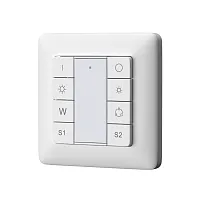 Кнопочная настенная панель 2 сцены, 1 группа DALI DT8 RGBW 721051 Maytoni на 1 , основание белое в стиле 