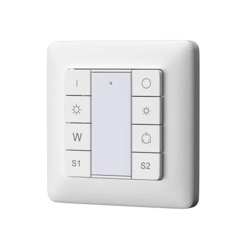 Кнопочная настенная панель 2 сцены, 1 группа DALI DT8 RGBW 721051 Maytoni на 1 , основание белое в стиле 