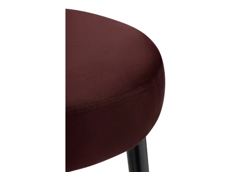 Барный стул Plato purple 15541 Woodville, бордовый/велюр, ножки/металл/чёрный, размеры - ****430*430 фото 5