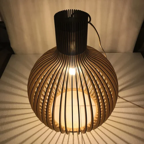 Светильник подвесной SECTO Octo 4240 Lamp Light wood 204455-22 ImperiumLoft коричневый бежевый 1 лампа, основание бежевое в стиле современный  фото 12