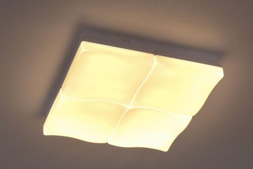 Светильник потолочный LED с пультом 10241/4LED Escada белый 1 лампа, основание белое в стиле современный квадраты фото 4