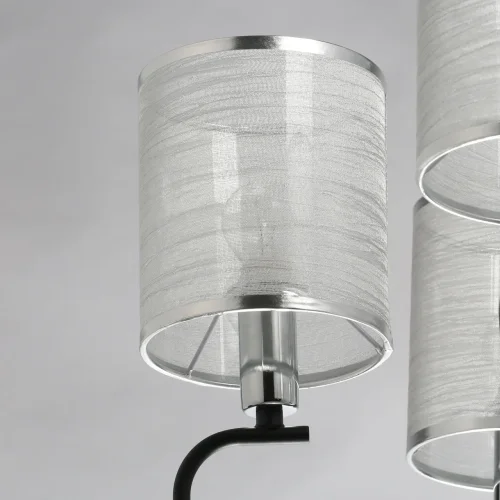 Люстра потолочная Конрад 667012406 DeMarkt серебряная на 6 ламп, основание хром в стиле модерн  фото 4