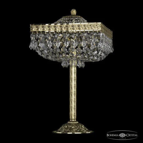 Настольная лампа 19272L6/25IV G Bohemia Ivele Crystal прозрачная 3 лампы, основание золотое металл в стиле классический sp