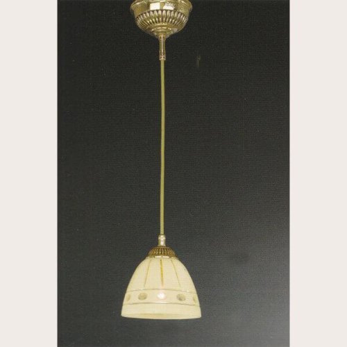 Светильник подвесной L 7154/14 Reccagni Angelo бежевый 1 лампа, основание золотое в стиле классический 