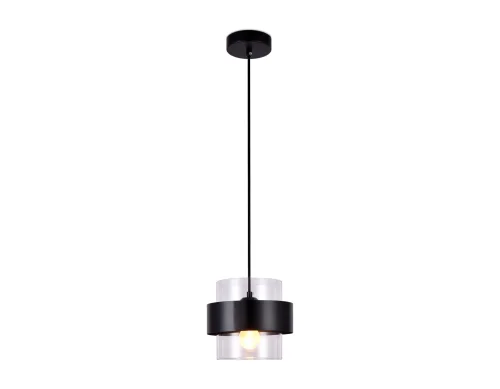 Светильник подвесной Traditional TR3646 Ambrella light прозрачный 1 лампа, основание чёрное в стиле современный  фото 4