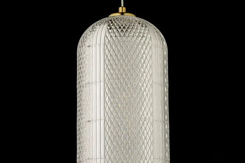 Светильник подвесной LED Candels L 1.P10 G Arti Lampadari прозрачный 1 лампа, основание золотое в стиле современный  фото 2