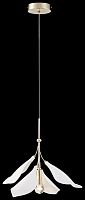 Светильник подвесной Miranda WE123.01.306 Wertmark белый 1 лампа, основание золотое в стиле флористика современный ветви