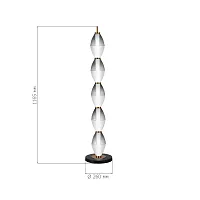Торшер LED Ice SL6130.405.27 ST-Luce белый серый на 1 лампу, основание чёрное в стиле современный 