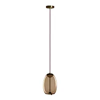Светильник подвесной LED Knot 8135-A mini LOFT IT янтарный коричневый 1 лампа, основание латунь в стиле современный 