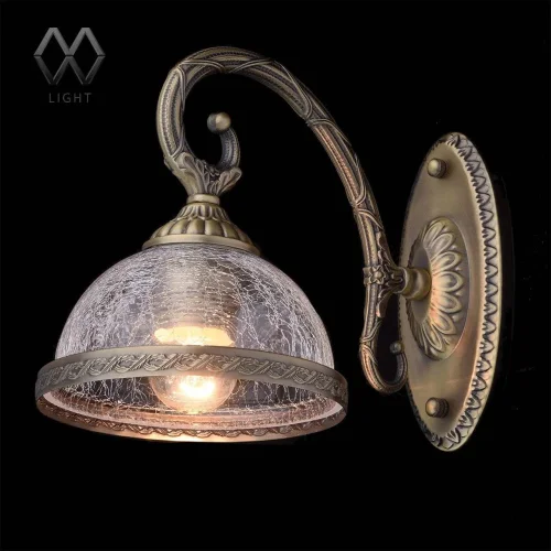 Бра Аманда 481021901 MW-Light прозрачный на 1 лампа, основание античное бронза в стиле классический  фото 3