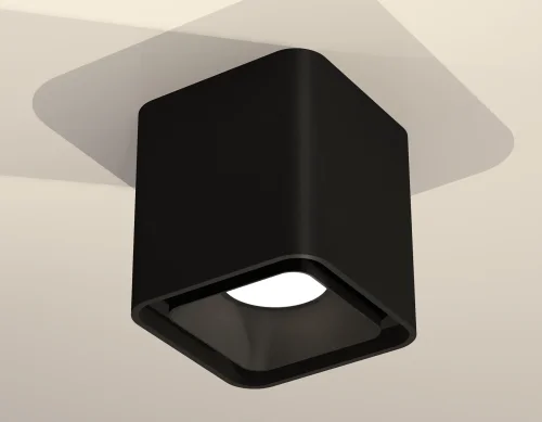 Светильник накладной XS7841002 Ambrella light чёрный 1 лампа, основание чёрное в стиле хай-тек современный квадратный фото 3
