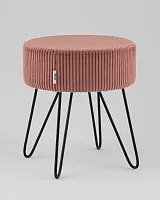 Пуф Спейси велюр рельефный коралловый УТ000040016 Stool Group на 1 , основание в стиле современный 