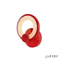 Бра LED Ring A001/1 Red iLedex красный 1 лампа, основание красное в стиле хай-тек современный кольца