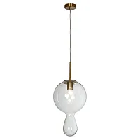 Светильник подвесной LSP-8497 Lussole прозрачный 1 лампа, основание бронзовое в стиле современный выдувное