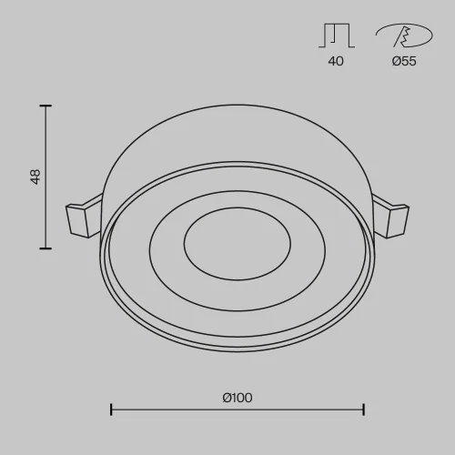 Светильник точечный LED Planet DL035-2-L6B4K Maytoni чёрный 1 лампа, основание чёрное в стиле современный хай-тек  фото 2