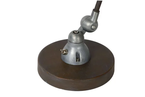Настольная лампа лофт HONORE 45652/01/97 Lucide коричневая 1 лампа, основание коричневое металл в стиле лофт  фото 3
