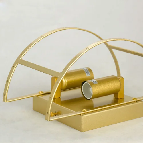 Бра LSP-8754 Lussole прозрачный на 2 лампы, основание матовое золото в стиле классический современный  фото 2
