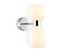 Бра LH56087 Ambrella light белый на 2 лампы, основание хром в стиле современный 
