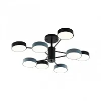 Люстра потолочная LED Ferrara 250906/8B Bk/Gr Arte Milano белая на 1 лампу, основание чёрное в стиле современный 