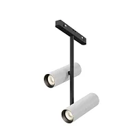 Трековый светильник LED Magnetic track system Exility TR005-2-2X12W3K-BW Maytoni белый для шинопроводов серии Magnetic track system Exility чёрный