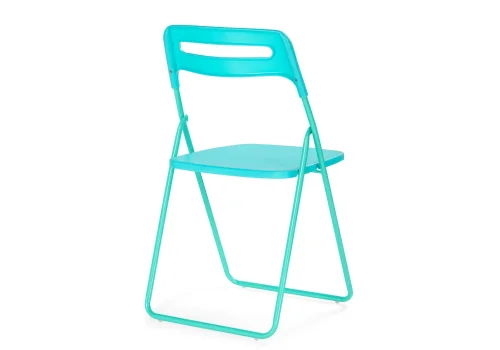 Пластиковый стул Fold складной blue 15485 Woodville, голубой/, ножки/металл/голубой, размеры - ****430*460 фото 4