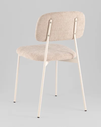 Стул Chao, бежевый, бежевые ножки, 2шт./уп. УТ000039974 Stool Group, бежевый/рогожка, ножки/металл/бежевый, размеры - *780**** фото 4