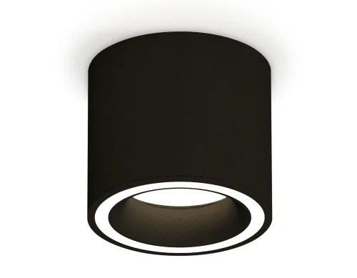 Светильник накладной XS7402030 Ambrella light чёрный 1 лампа, основание чёрное в стиле хай-тек современный круглый