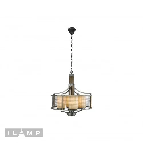 Люстра подвесная Twiga Loft6193-4 iLamp белая на 4 лампы, основание чёрное в стиле современный  фото 3