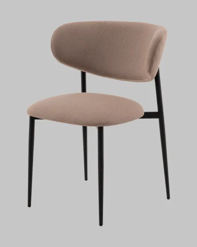 Стул Килиан велюр бежевый УТ000040828 Stool Group, бежевый/велюр, ножки/металл/чёрный, размеры - *790**** фото 3