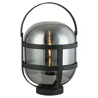 Торшер LSP-0602 Lussole  серый 1 лампа, основание чёрное в стиле лофт

