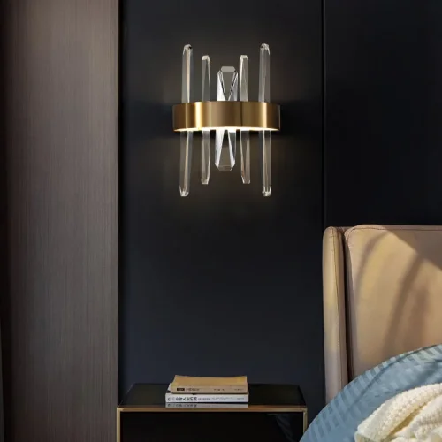 Настенный светильник CAROLA WALL L43 212028-23 ImperiumLoft прозрачный на 1 лампу, основание латунь в стиле современный фото 12