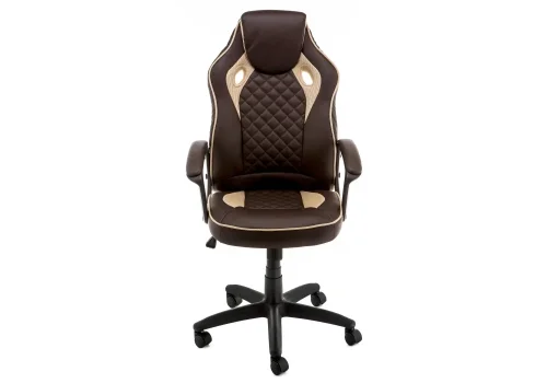 Кресло игровое Raid коричневое 11321 Woodville, коричневый/искусственная кожа, ножки/пластик/чёрный, размеры - *1240***600*630 фото 2
