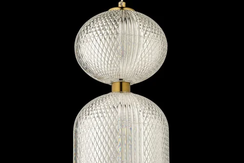 Светильник подвесной LED Candels L 1.P9 G Arti Lampadari прозрачный 1 лампа, основание золотое в стиле современный  фото 3