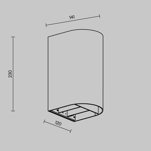 Настенный светильник ЛЕД уличный Драп / Drape O526WL-L20B3K Maytoni уличный IP65 чёрный на 1 лампу, плафон чёрный в стиле современный ЛЕД фото 9