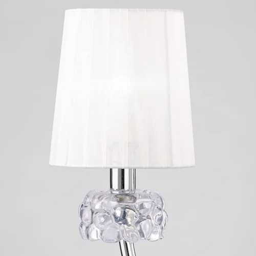 Настольная лампа Loewe 4637 Mantra белая 1 лампа, основание хром металл в стиле современный  фото 4