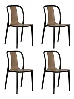 Набор 4 шт Стул обеденный DOBRIN ADAM (черный/бежевый) цвет сиденья бежевый, цвет основания черный Dobrin, /, ножки/пластик/, размеры - *875**** Набор 4 шт Стул обеденный DOBRIN ADAM (черный/бежевый) цвет сиденья бежевый, цвет основания черный Dobrin, /, ножки/пластик/, размеры - *875****