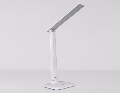 Настольная лампа офисная LED DE500 Ambrella light белая 1 лампа, основание белое металл в стиле хай-тек современный  фото 4